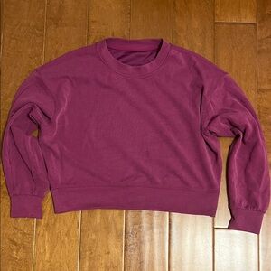 lululemon athletica purple crop sweatshirt